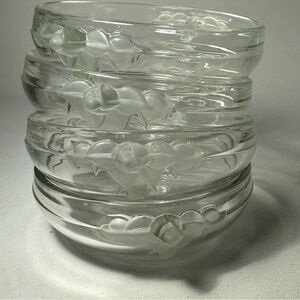 Mikasa Satin Rose Clear Glass Bowl set of 6